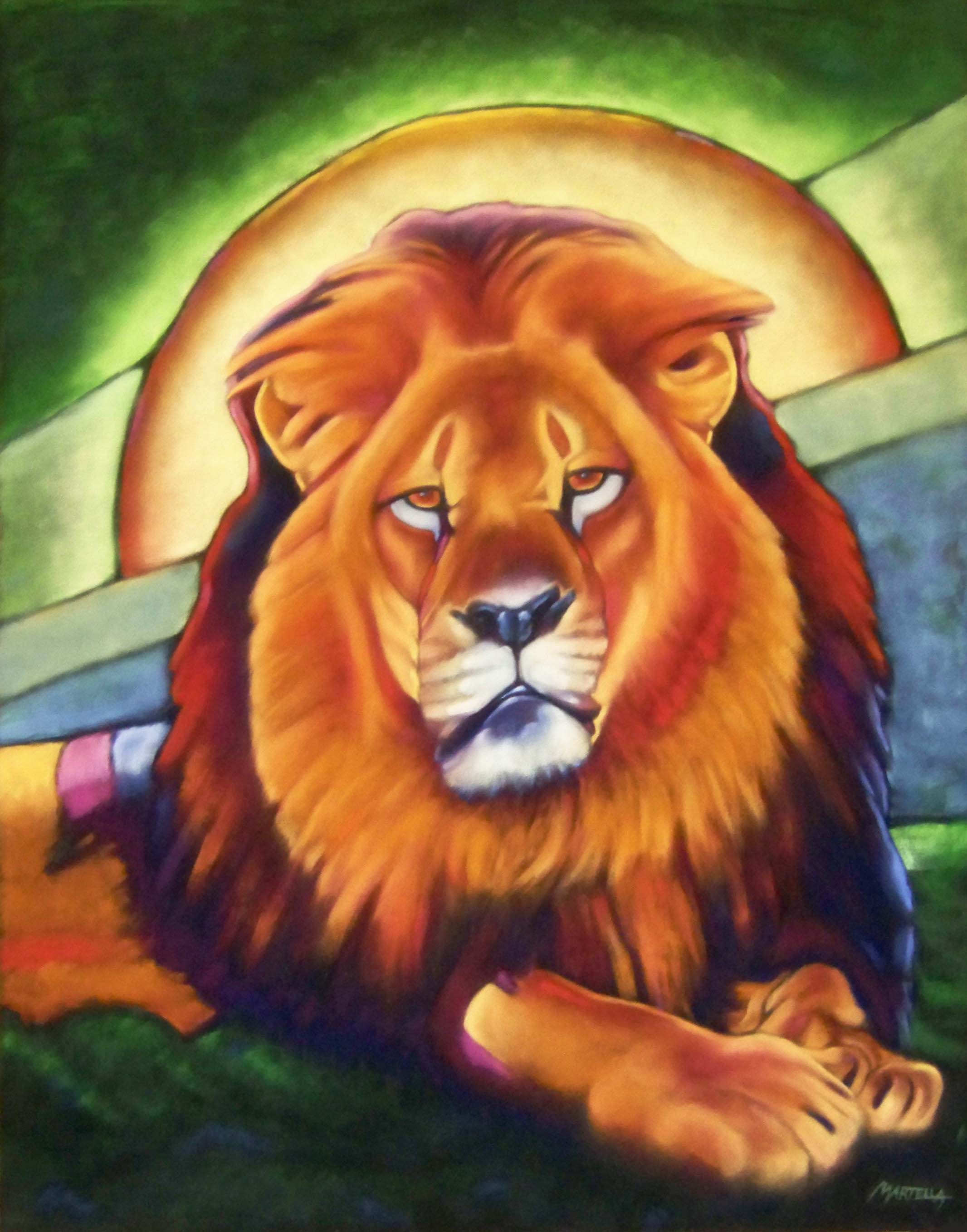 Painting of Cecil by Pam Shaouy