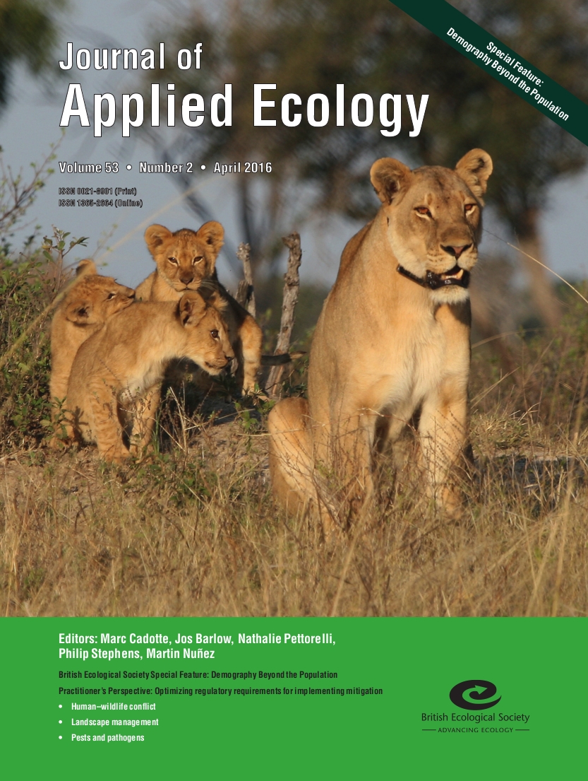 Journal of Applied Ecology cover